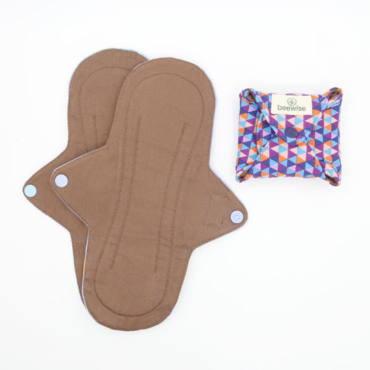 woman pads set made of cotton in brasil reusable and washable