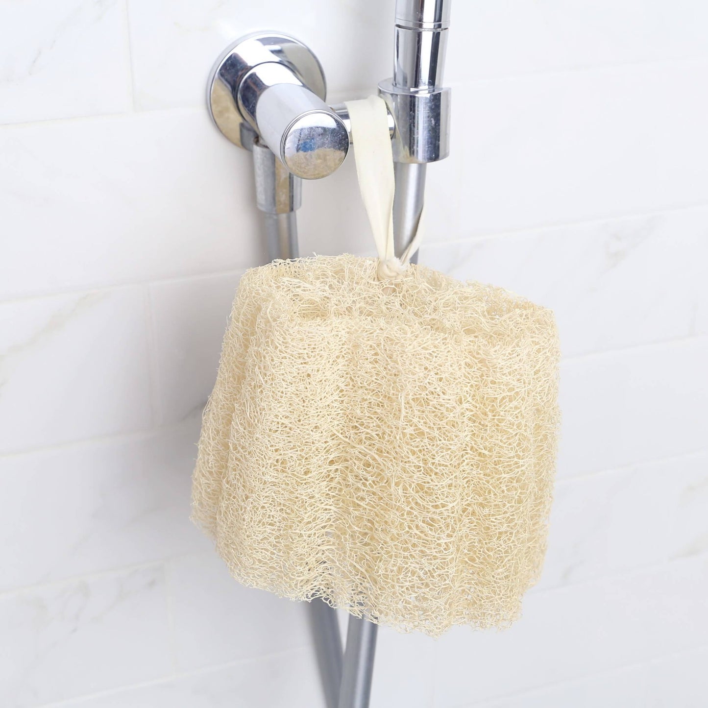 loofah sponge zero waste natural loofah from egypt very soft hanging to get dry on the shower tap