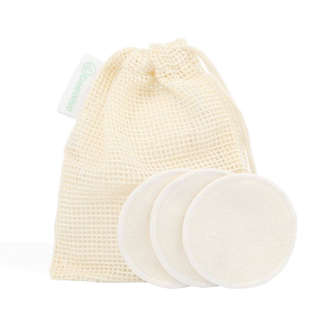 Reusable Makeup Remover Pads with Cotton and Mesh Bag – Sustainable, Washable, and Perfect for Eco-Friendly Skincare