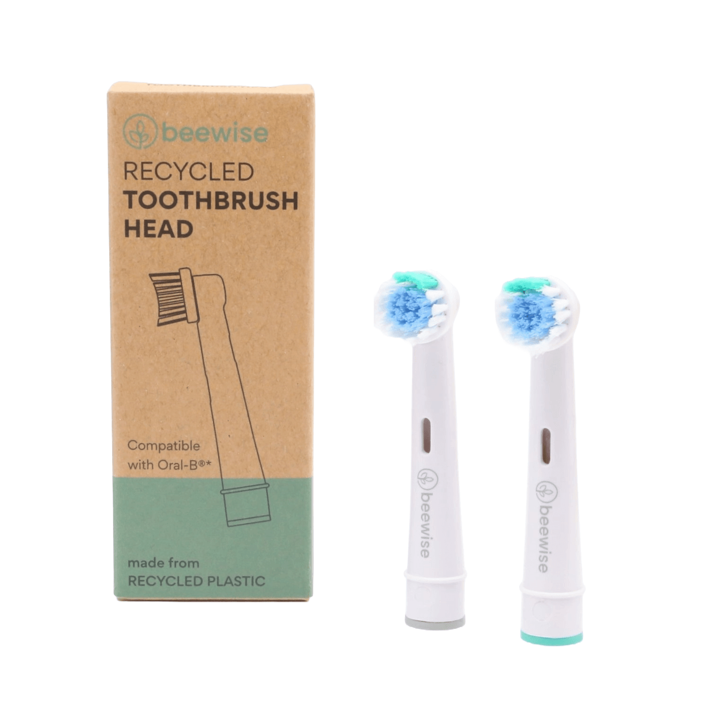 2-Pack Recycled Electric Toothbrush Heads for Oral-B® – Eco-Friendly Replacement Heads