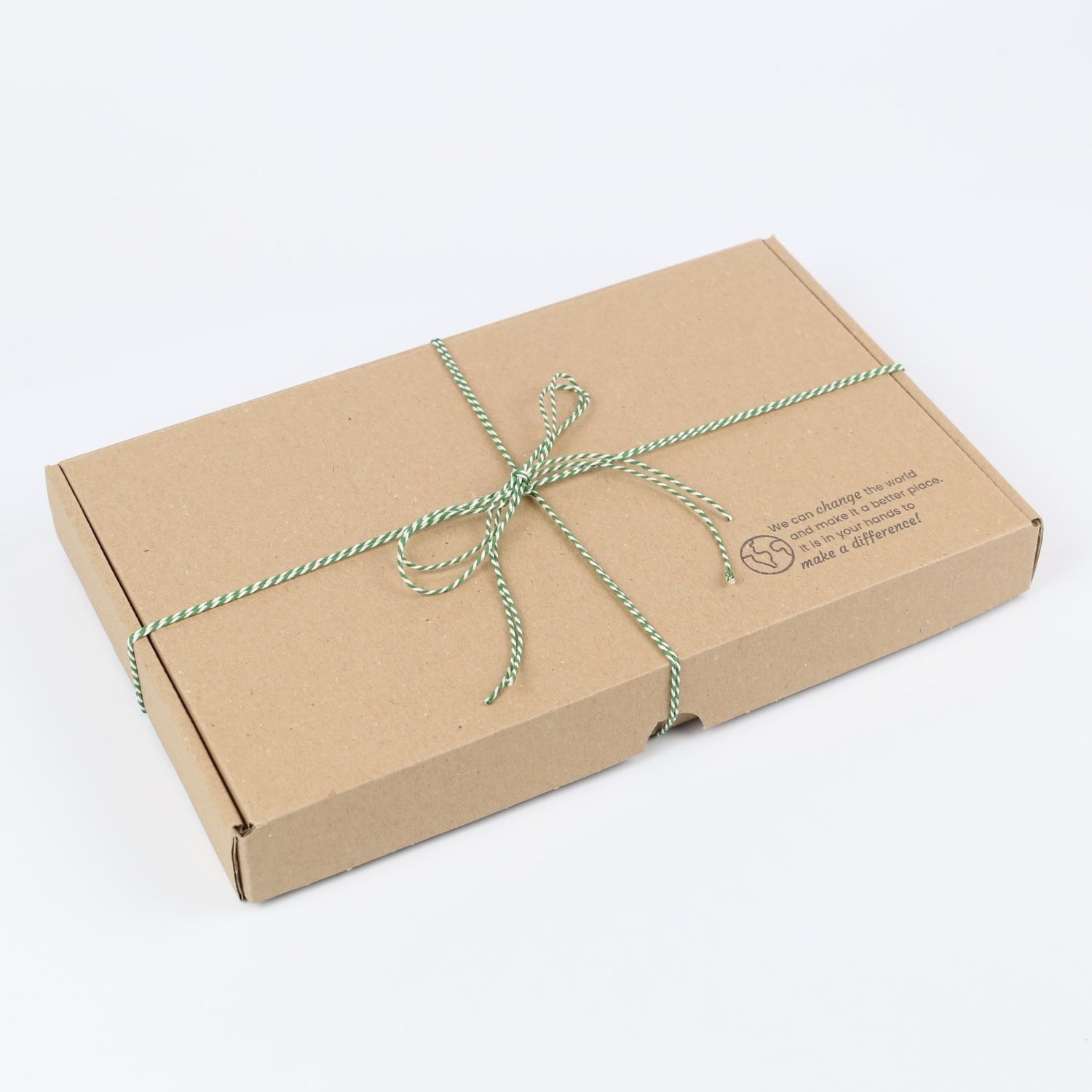 eco gift box made in kraft brown paper