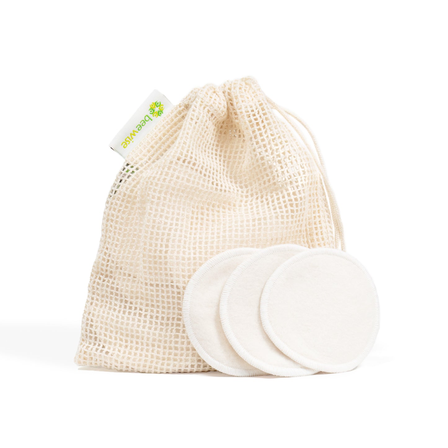 Reusable Makeup Remover Pads with mesh bag made in cotton