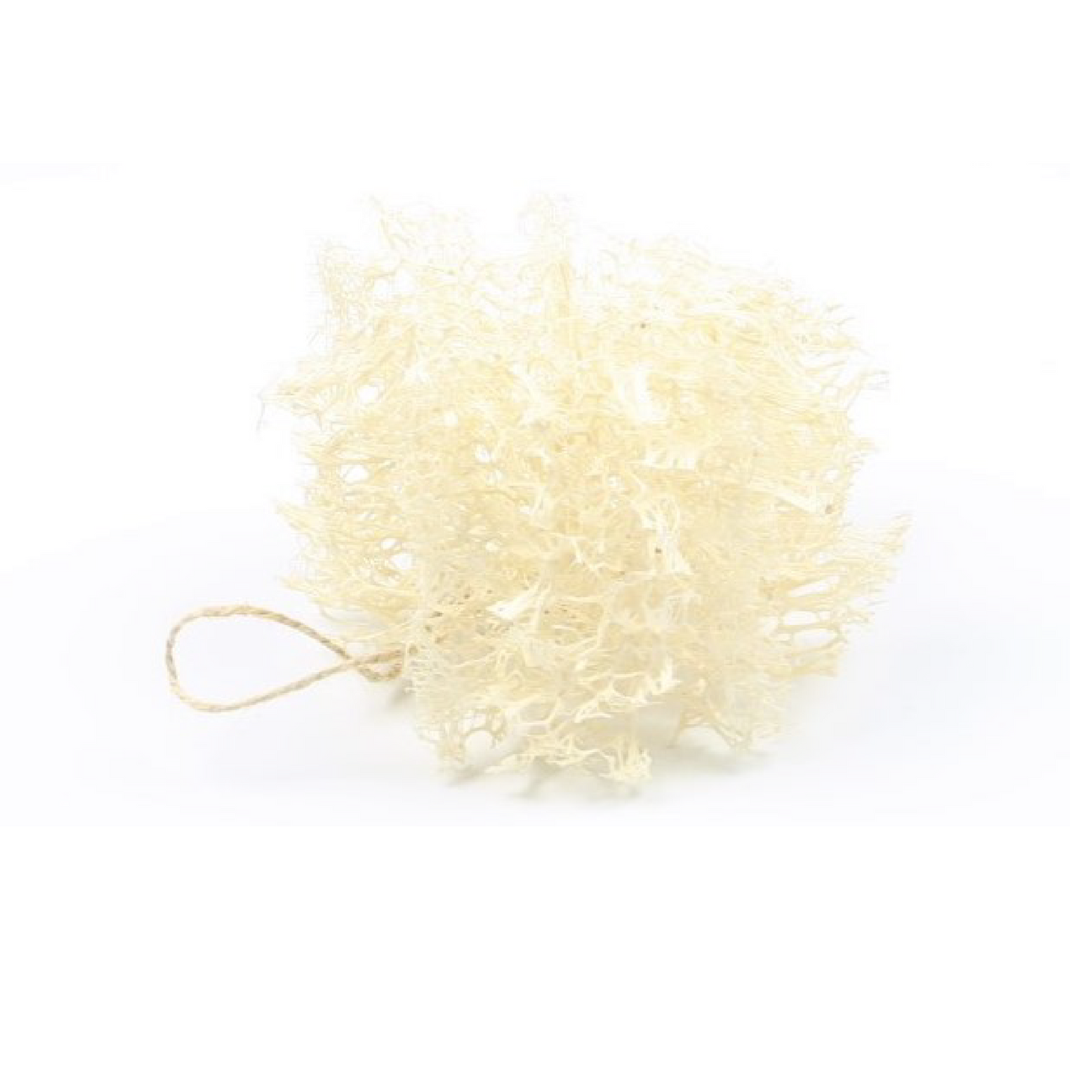 Zero-waste loofah kitchen sponge with cotton string for eco-friendly, plastic-free dishwashing