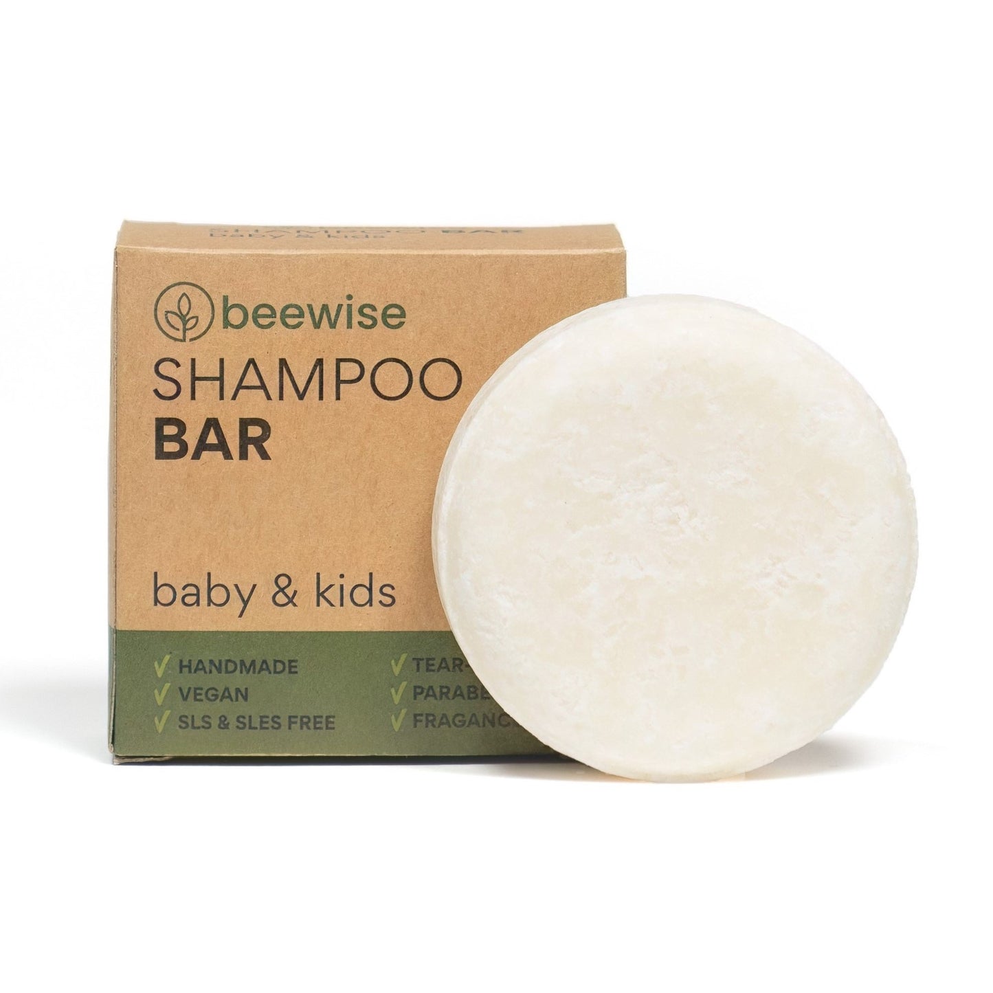 natural shampoo bar for kids plastic-free and paper packaging handmade